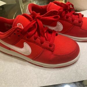 Nike Kids Red and White Sneakers